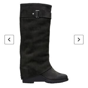 Sorel Black Suede After Hours Tall Boot Size 10